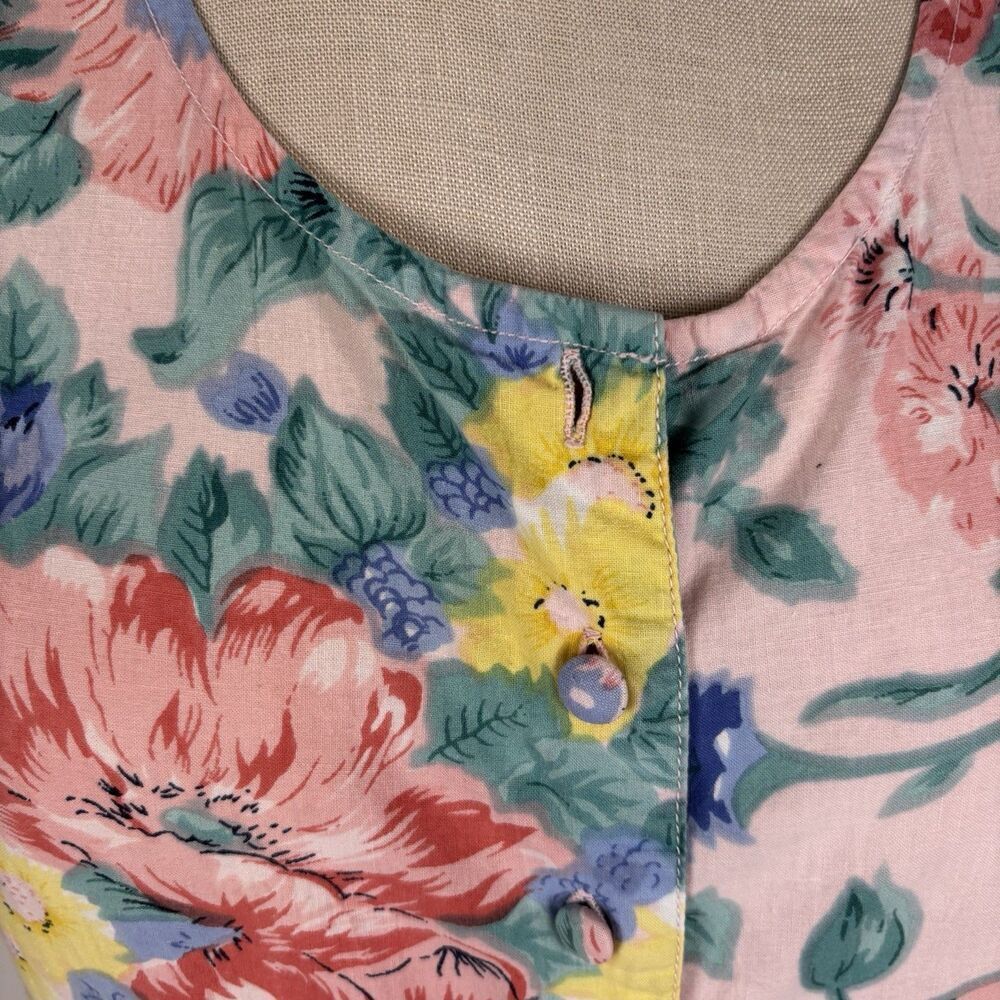 Vintage The Eagle's Eye Floral Jumpsuit Playsuit 80s 90s Shabby Chic Cotton S - Picture 3 of 9